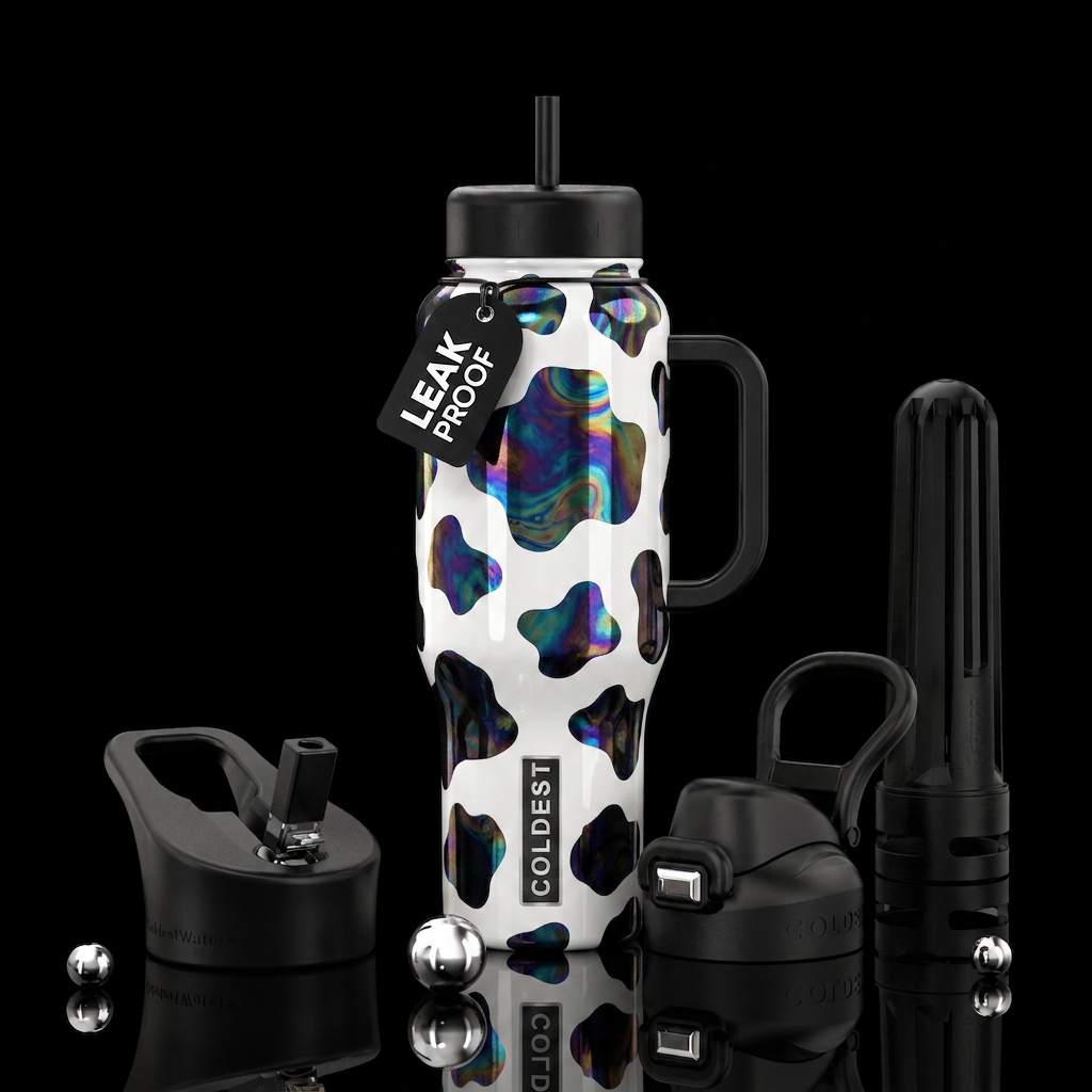 Slick cow water bottle design