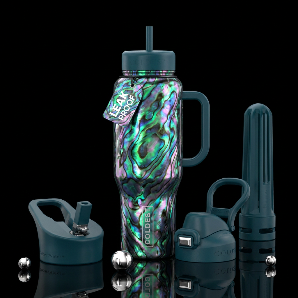 Abalone water bottle design