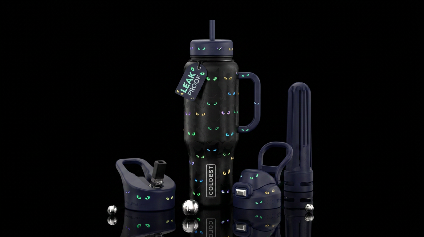 Cat eyes water bottle design