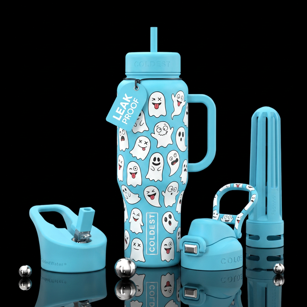 Ghosted water bottle design