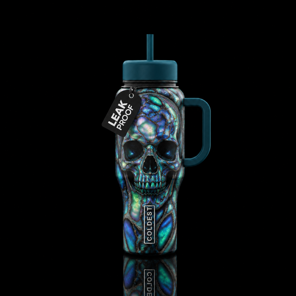 Abalone skull water bottle design
