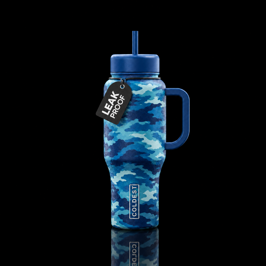 Ocean Camouflage water bottle design
