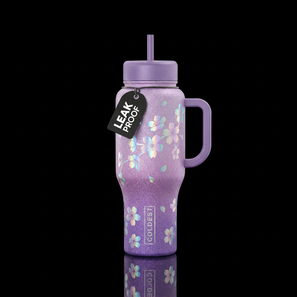 Moonlight Sakura water bottle design