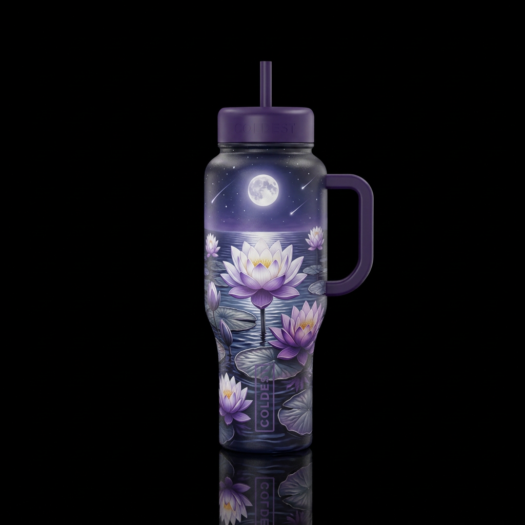 Out of the Darkness water bottle design