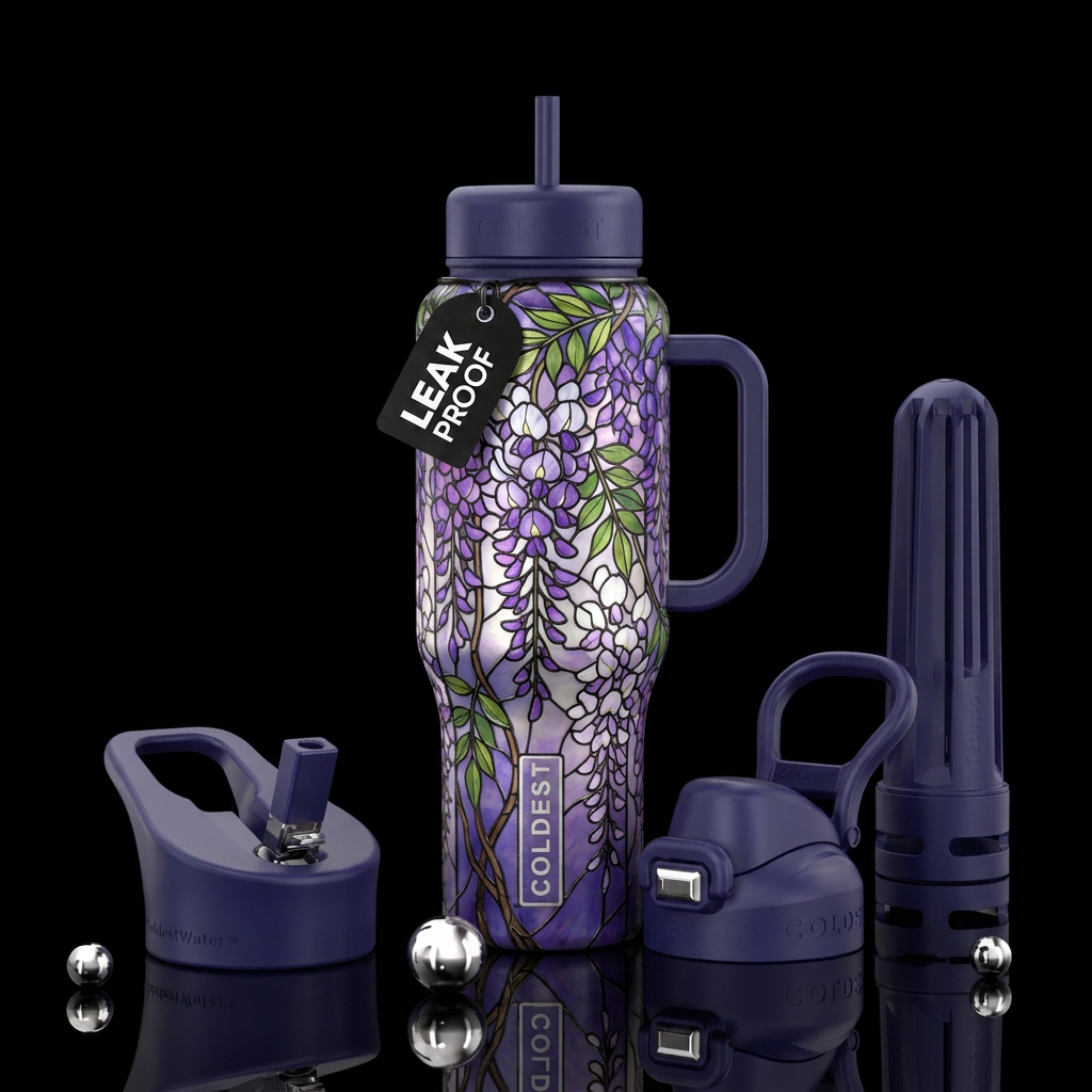 Wisteria Glass water bottle design
