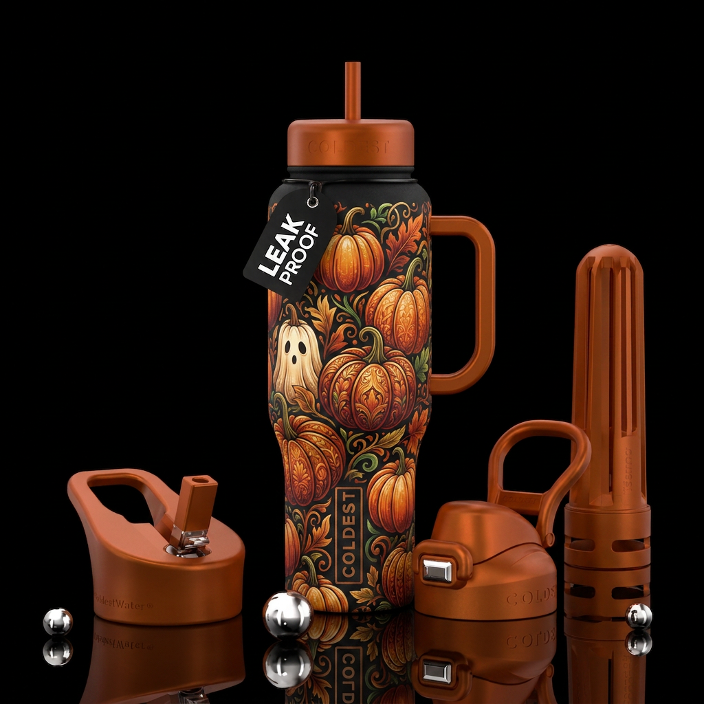 Pumpkins water bottle design