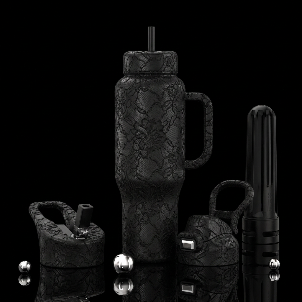 Lace water bottle design