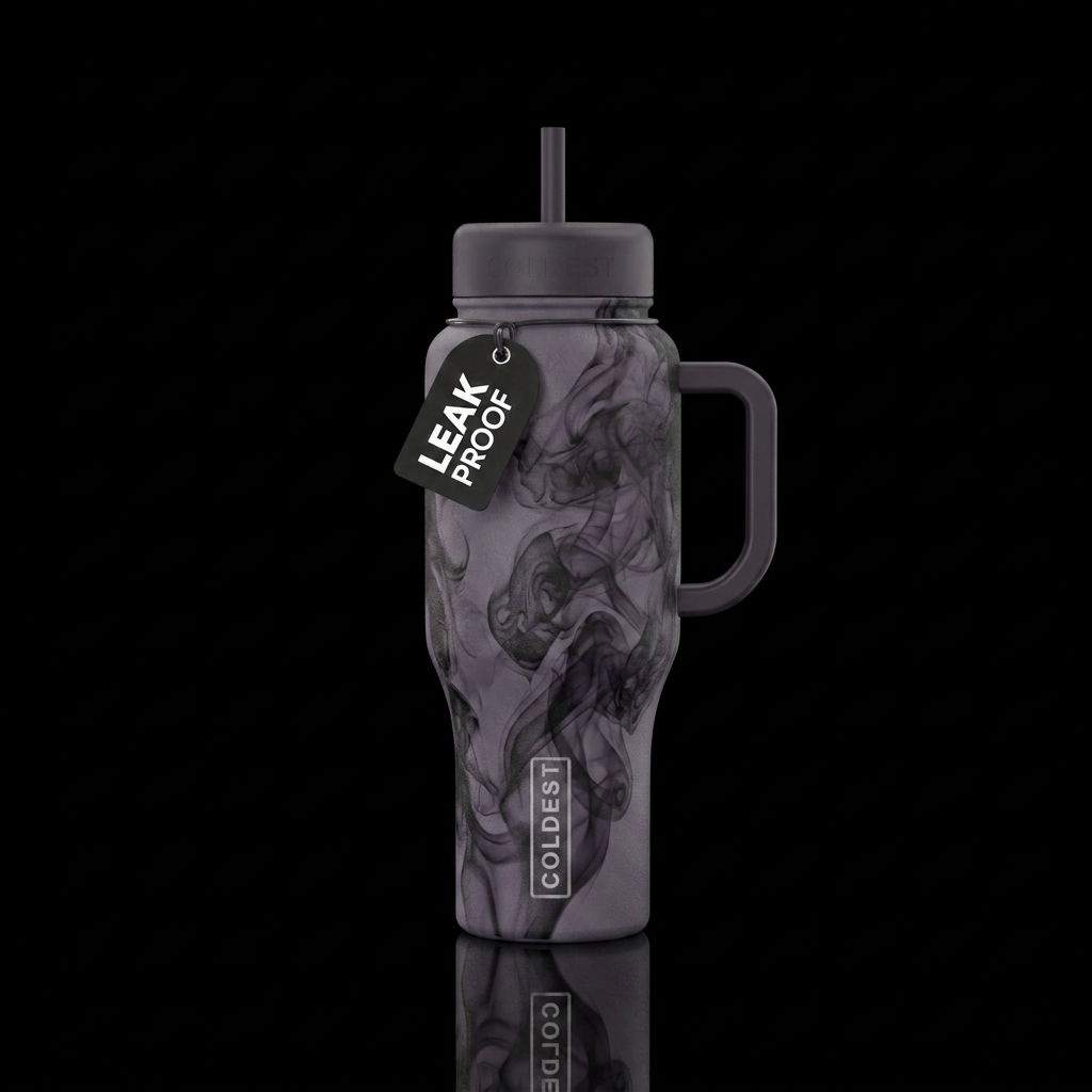 Darkness smoke water bottle design