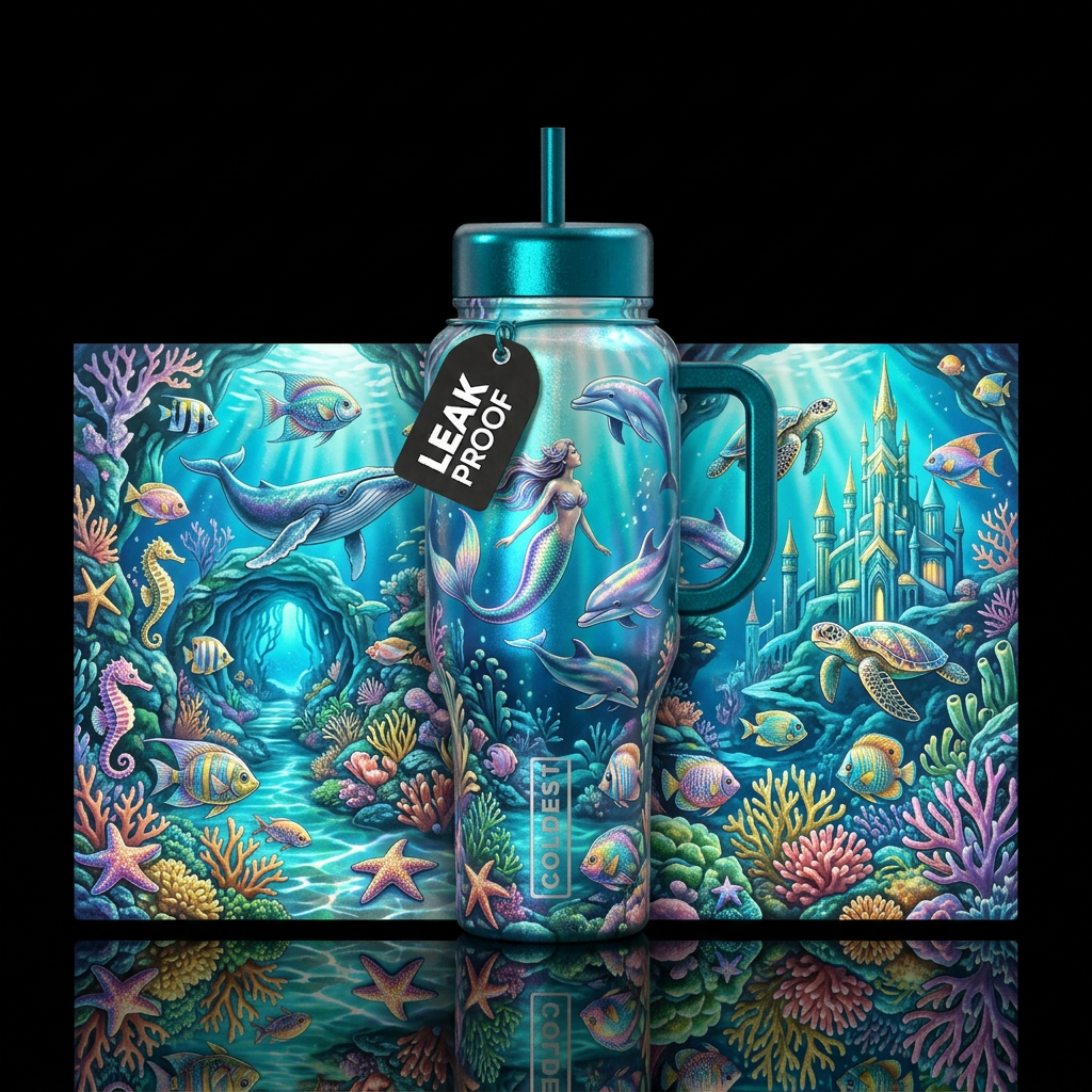Atlantis Secrets (Version 2) water bottle design