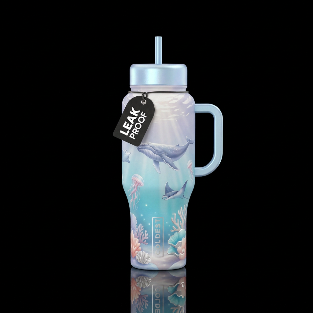 Radiant Deep Seas water bottle design