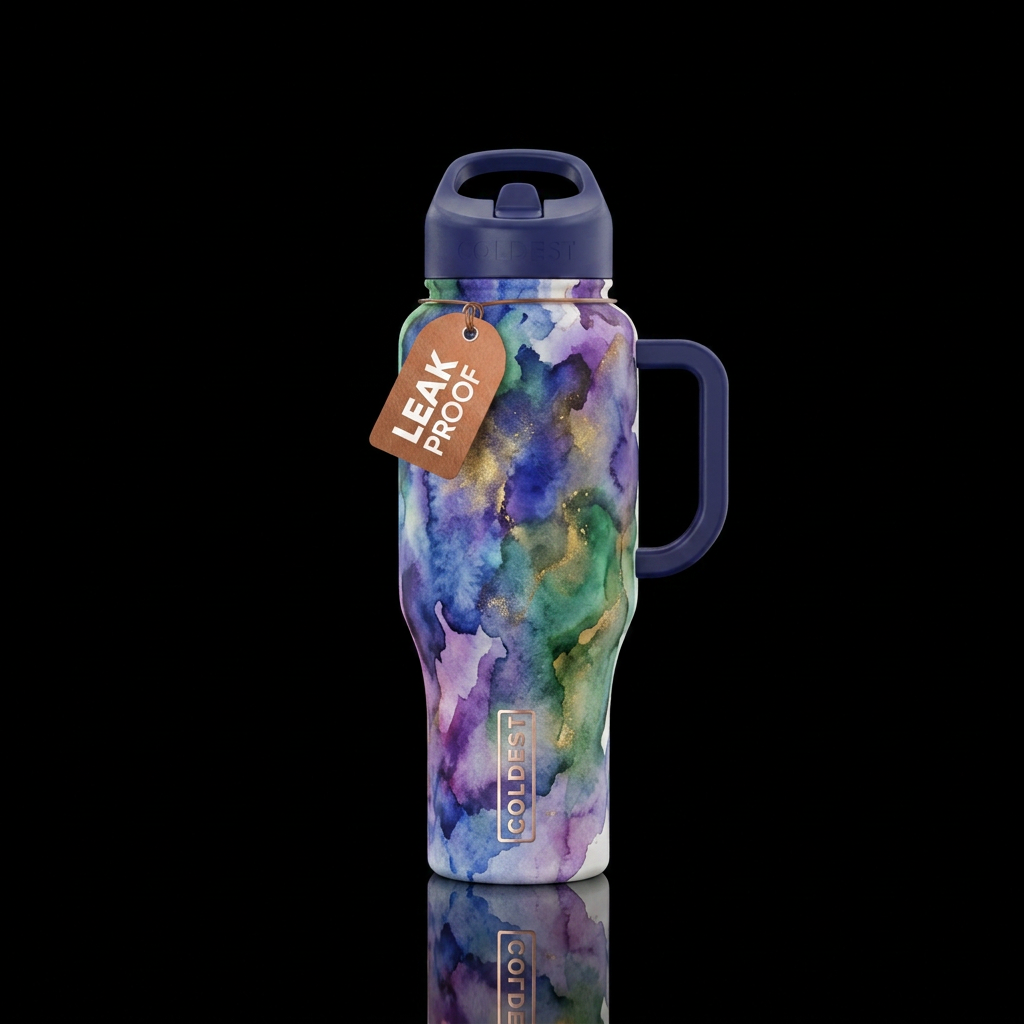 watercolor water bottle design