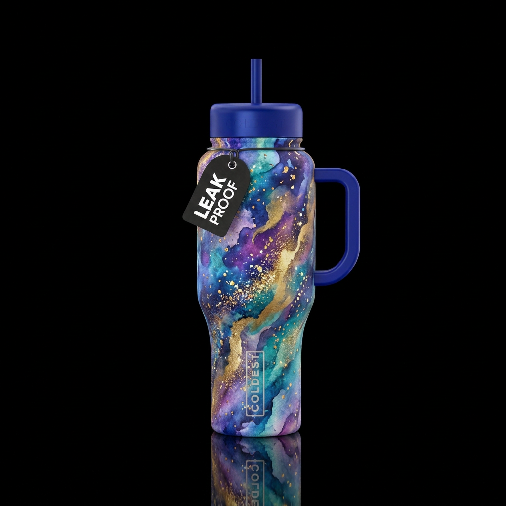 sparkly, shiny, explosive, luxurious, artistic, wa... water bottle design