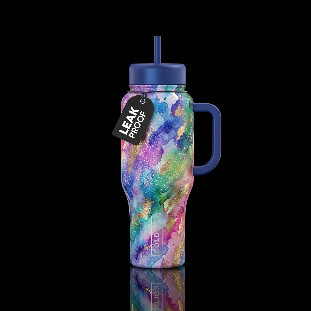 sparkly, shiny, explosive, luxurious, artistic, wa... water bottle design