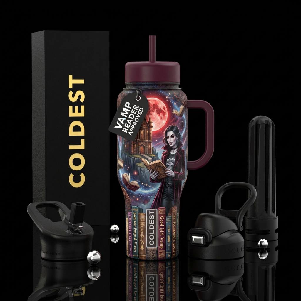 Book tok Good girl vampire water bottle design