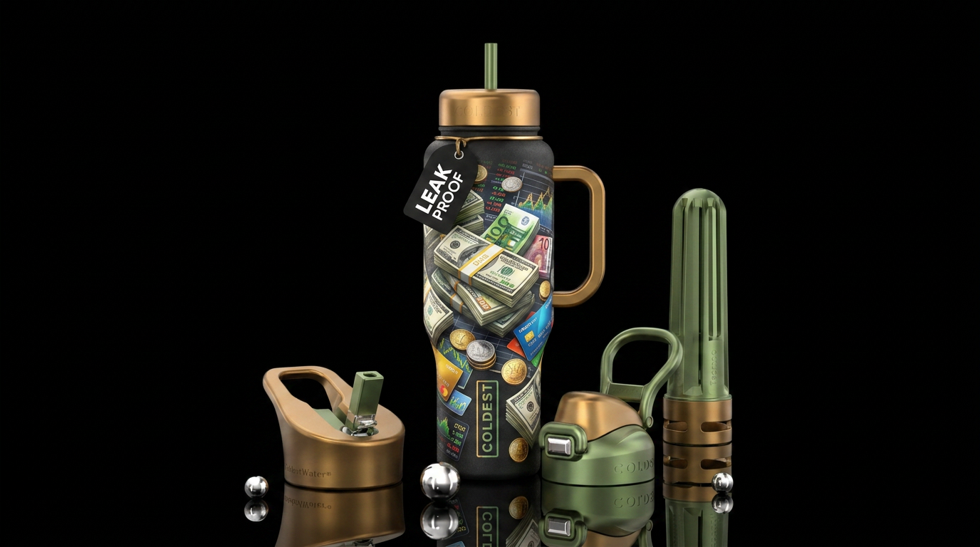 Cash flow water bottle design