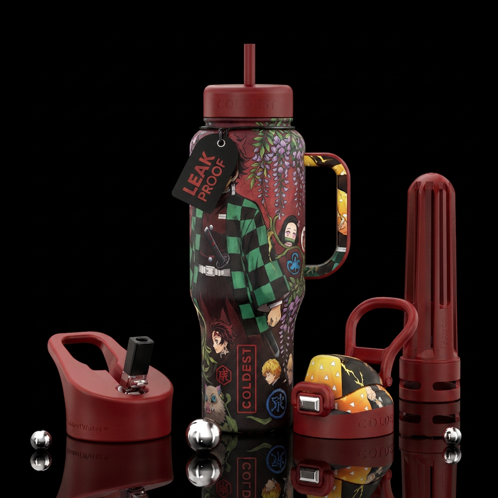 Demon slayer water bottle design