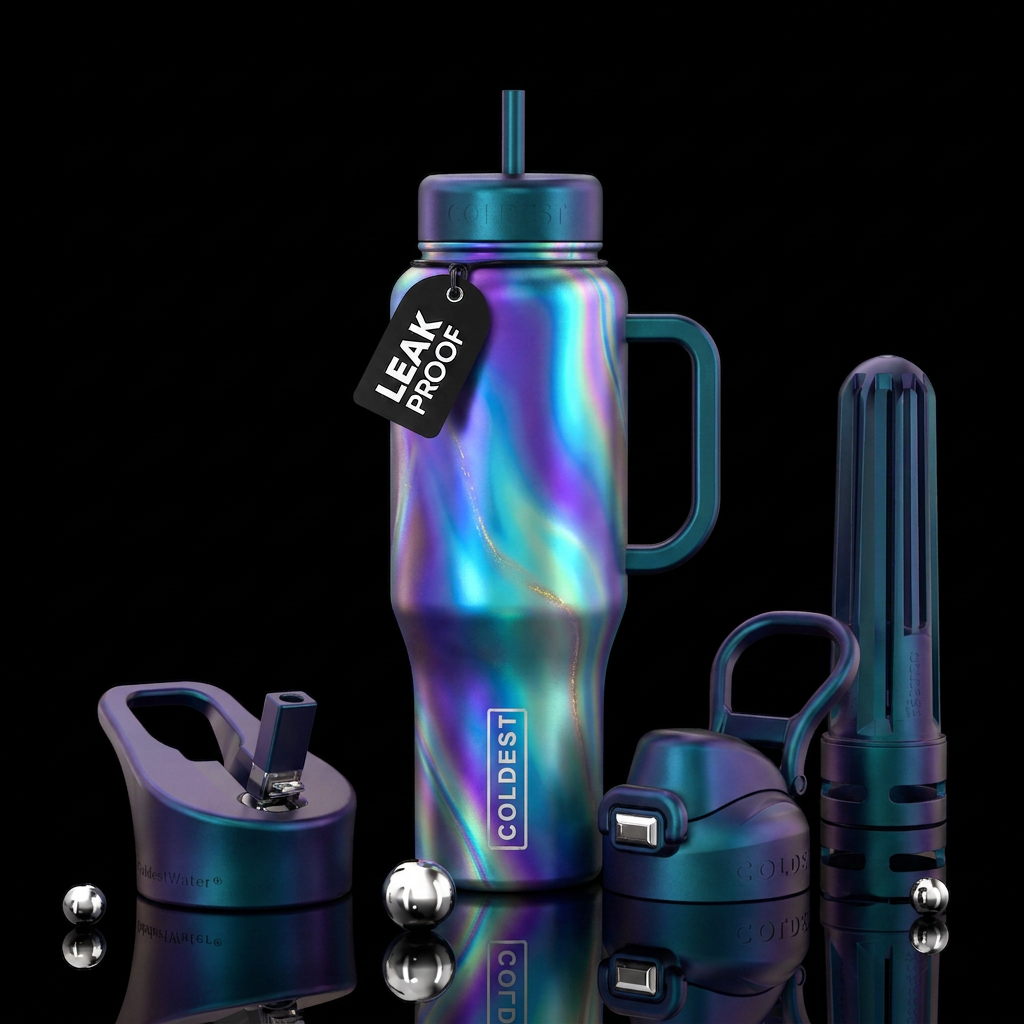 Aura farming water bottle design