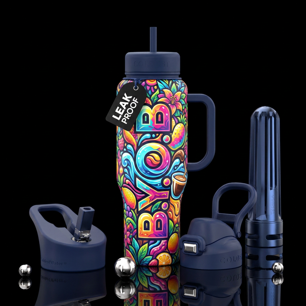 B.Y.O.B water bottle design