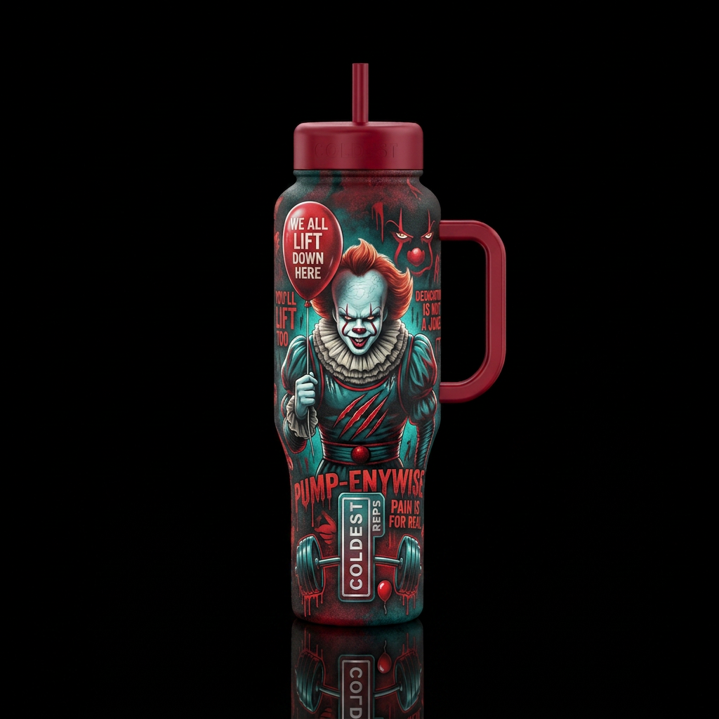 Penywise gym motivation water bottle design