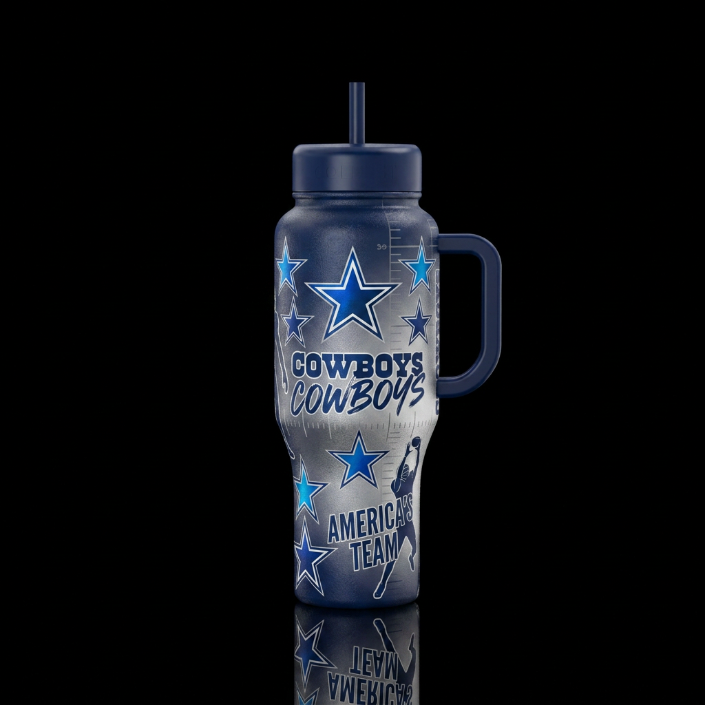 Dallas Cowboys water bottle design
