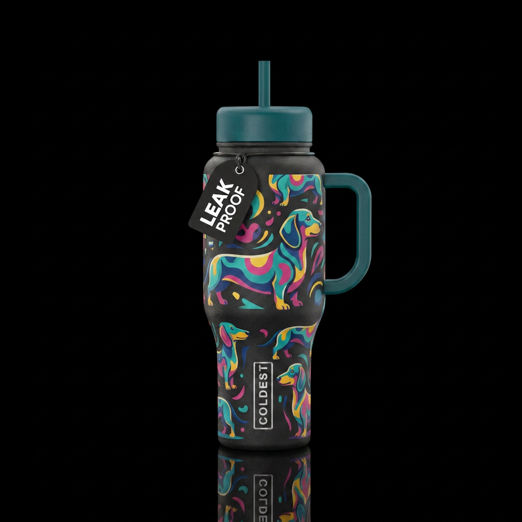 Dachshund water bottle design