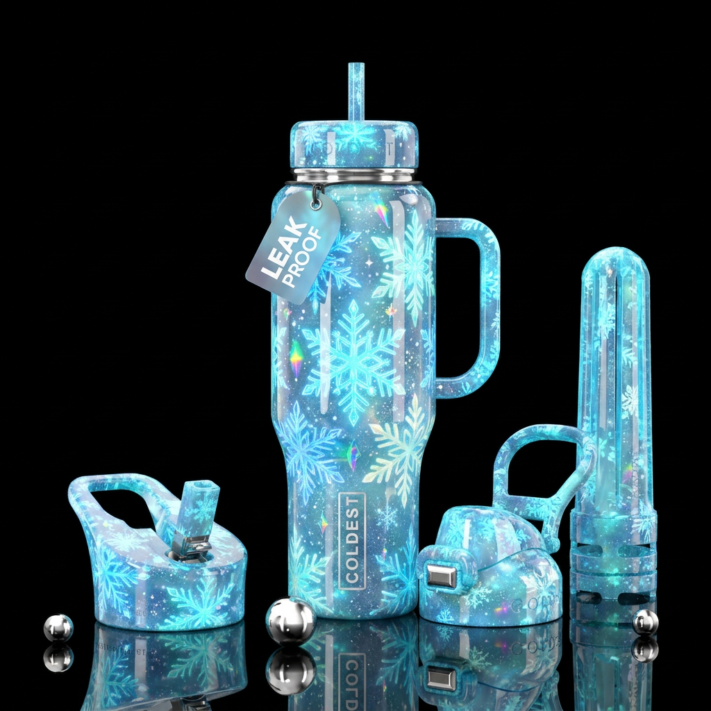 Glowie Snow water bottle design
