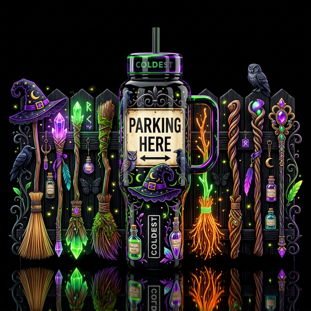 Parking Here water bottle design