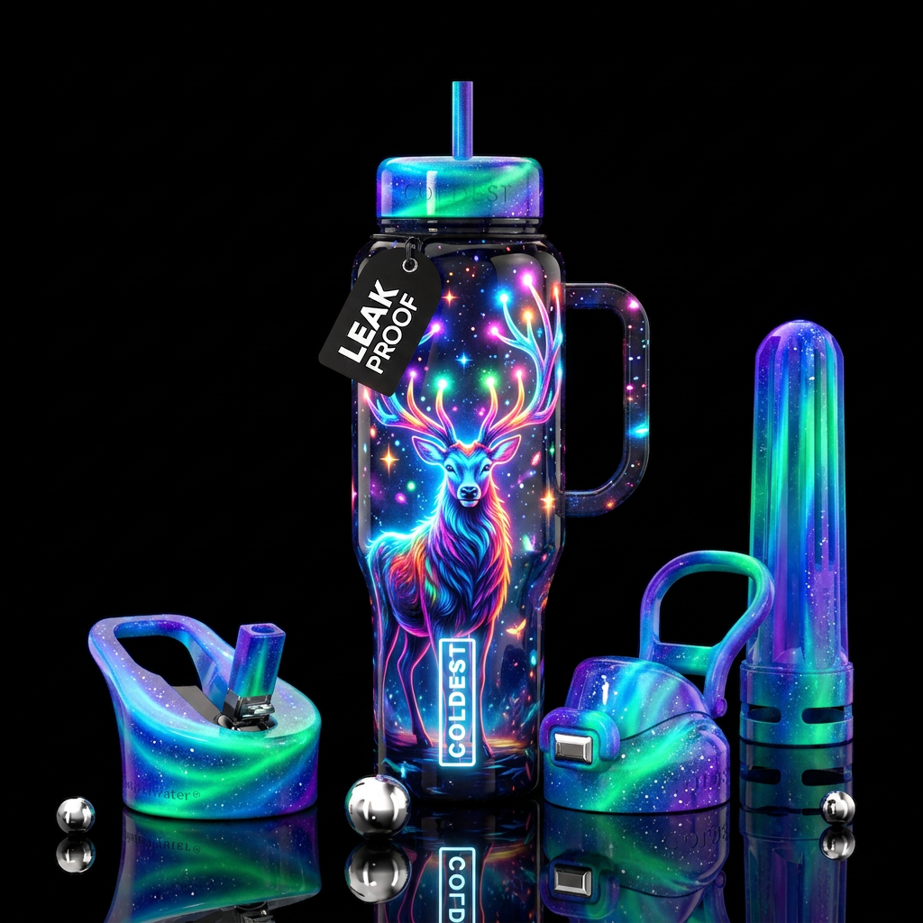 Glitz and Glow water bottle design