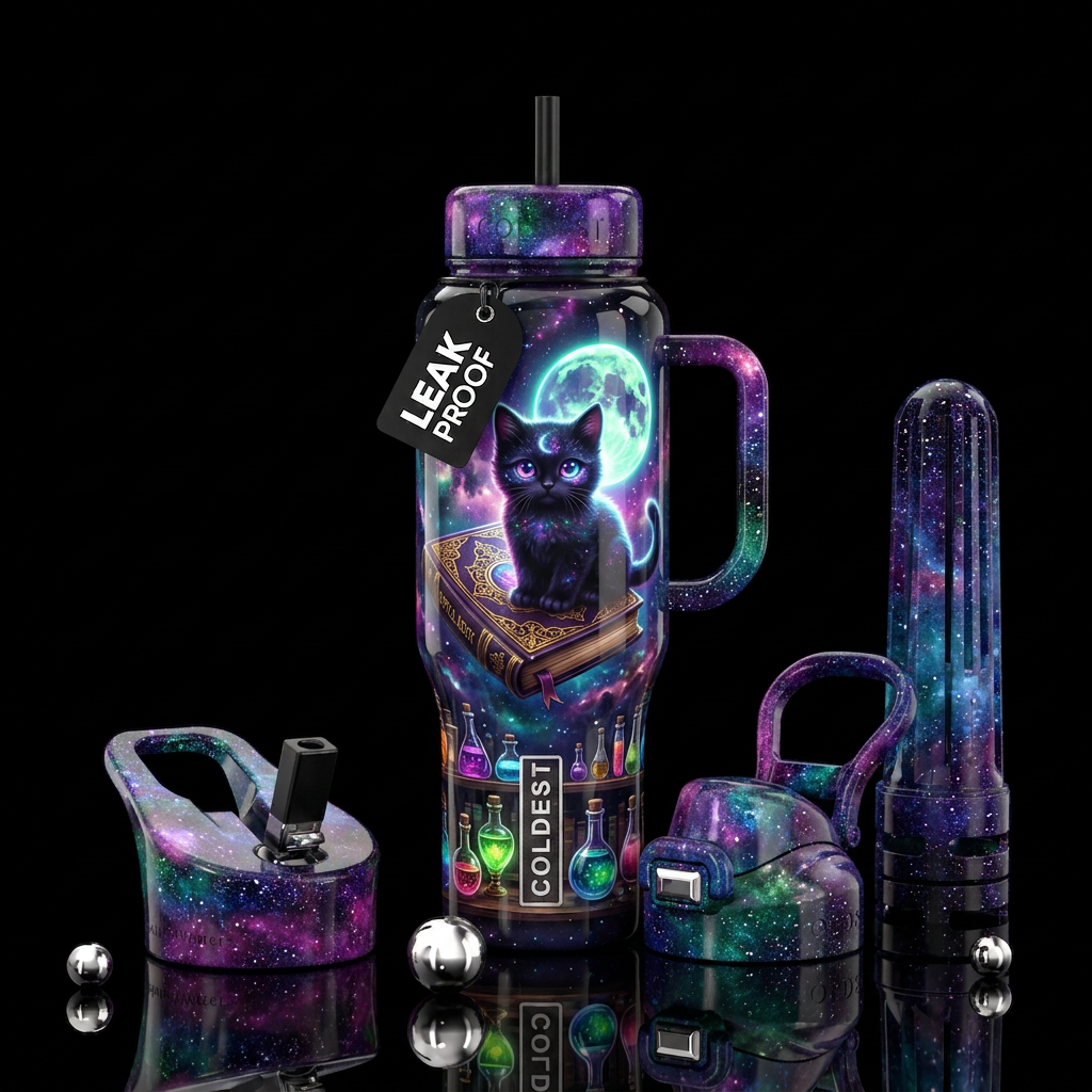 Book of Spells water bottle design