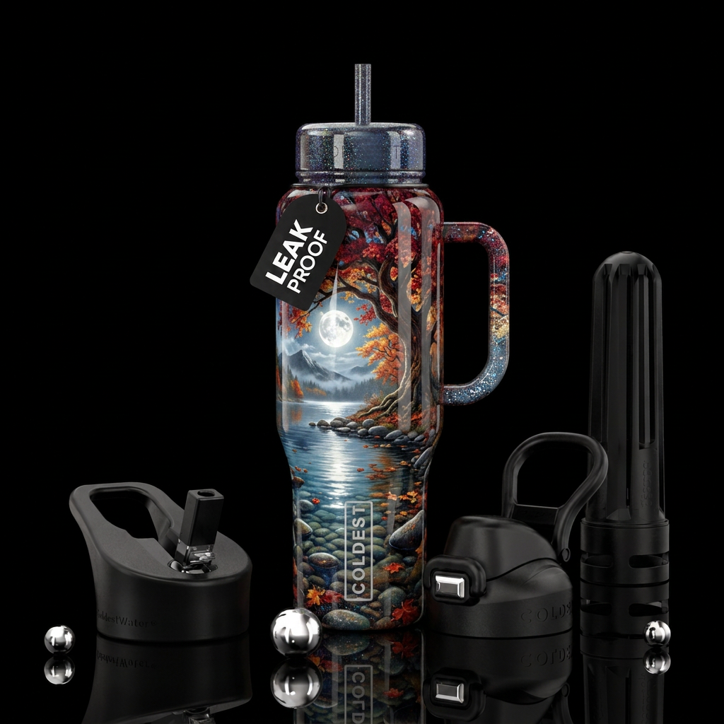 Floating Fall water bottle design