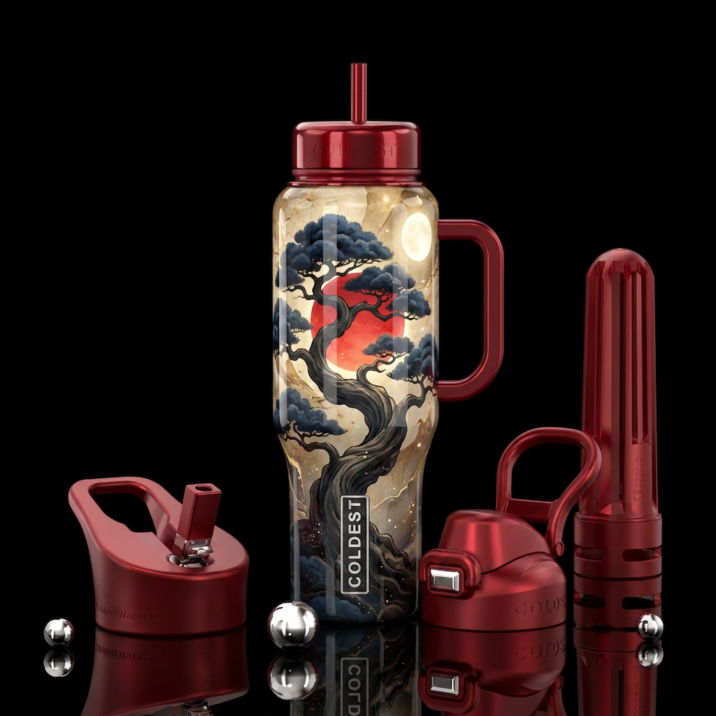 Crimson Eclipse water bottle design