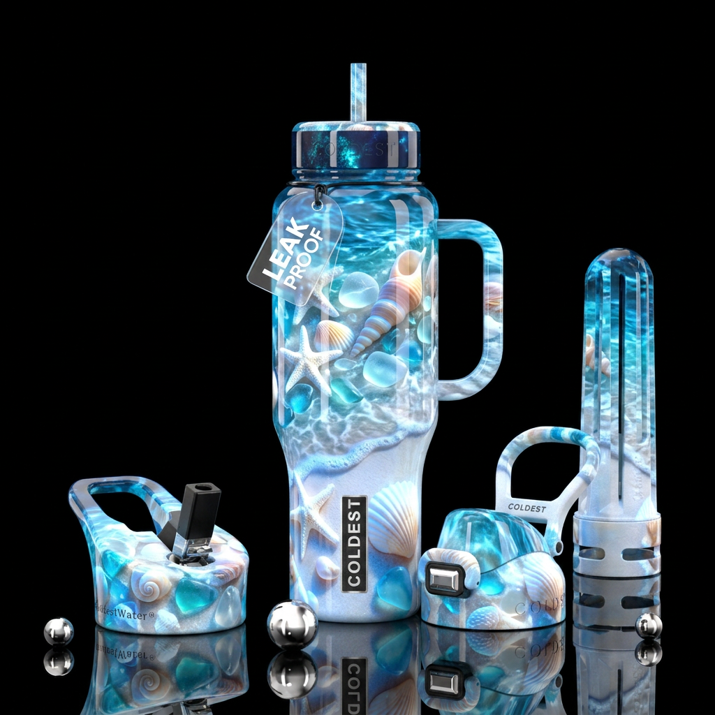 The Waters Edge water bottle design