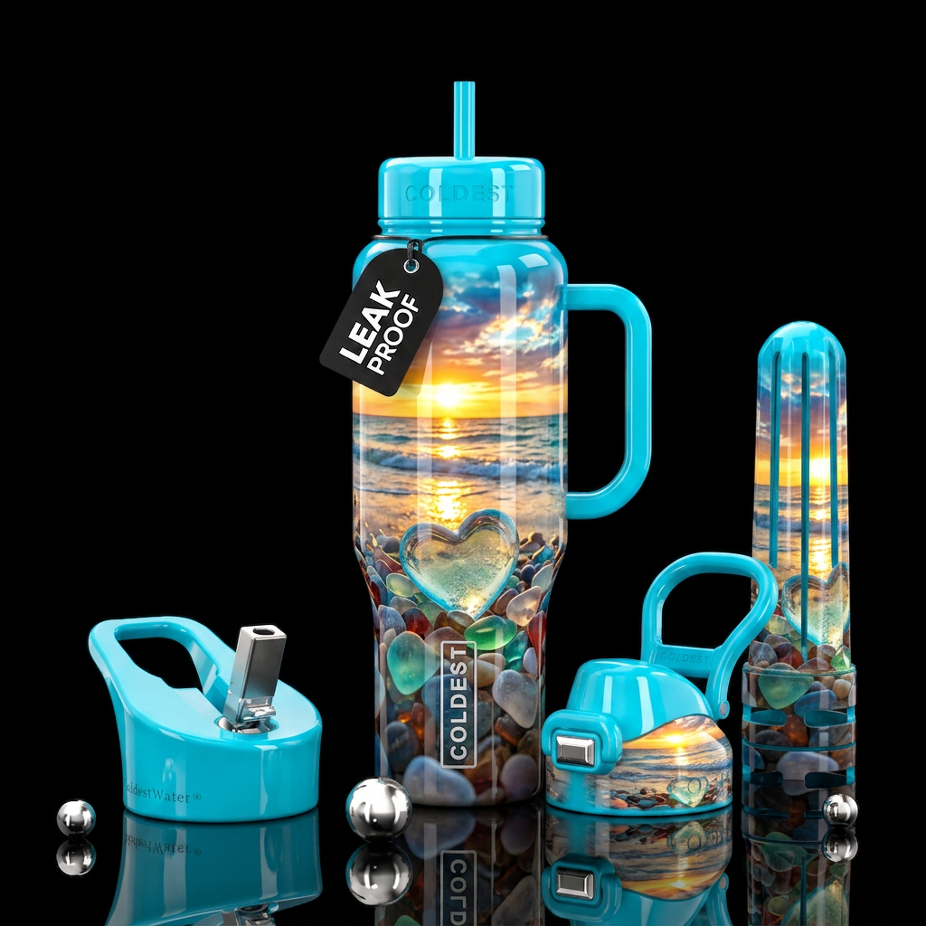 Sand Treasures water bottle design