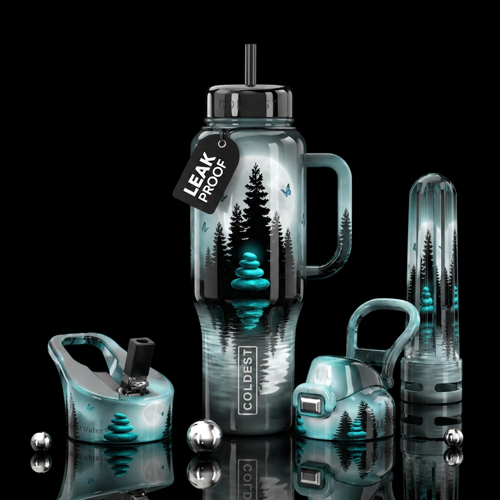 Stacked Stones water bottle design