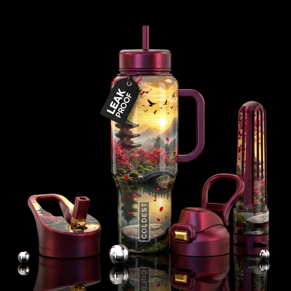 Kyoto Autumn water bottle design