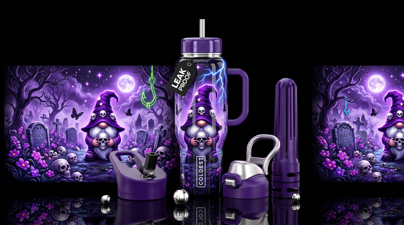 Gnome Man’s Land water bottle design