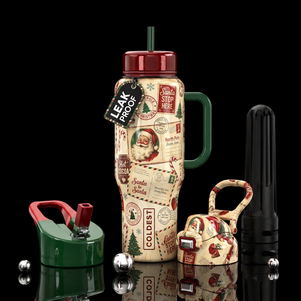 Letters To Santa water bottle design