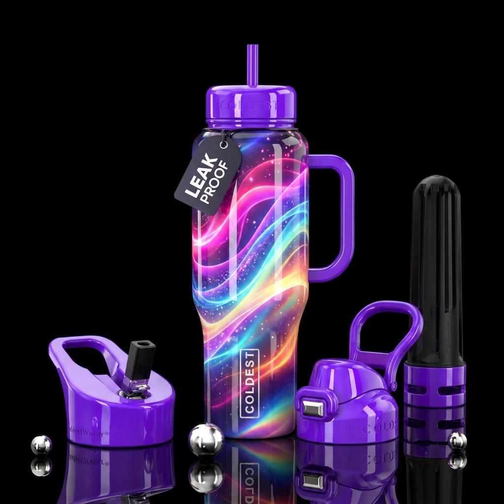 Cosmic Waves water bottle design