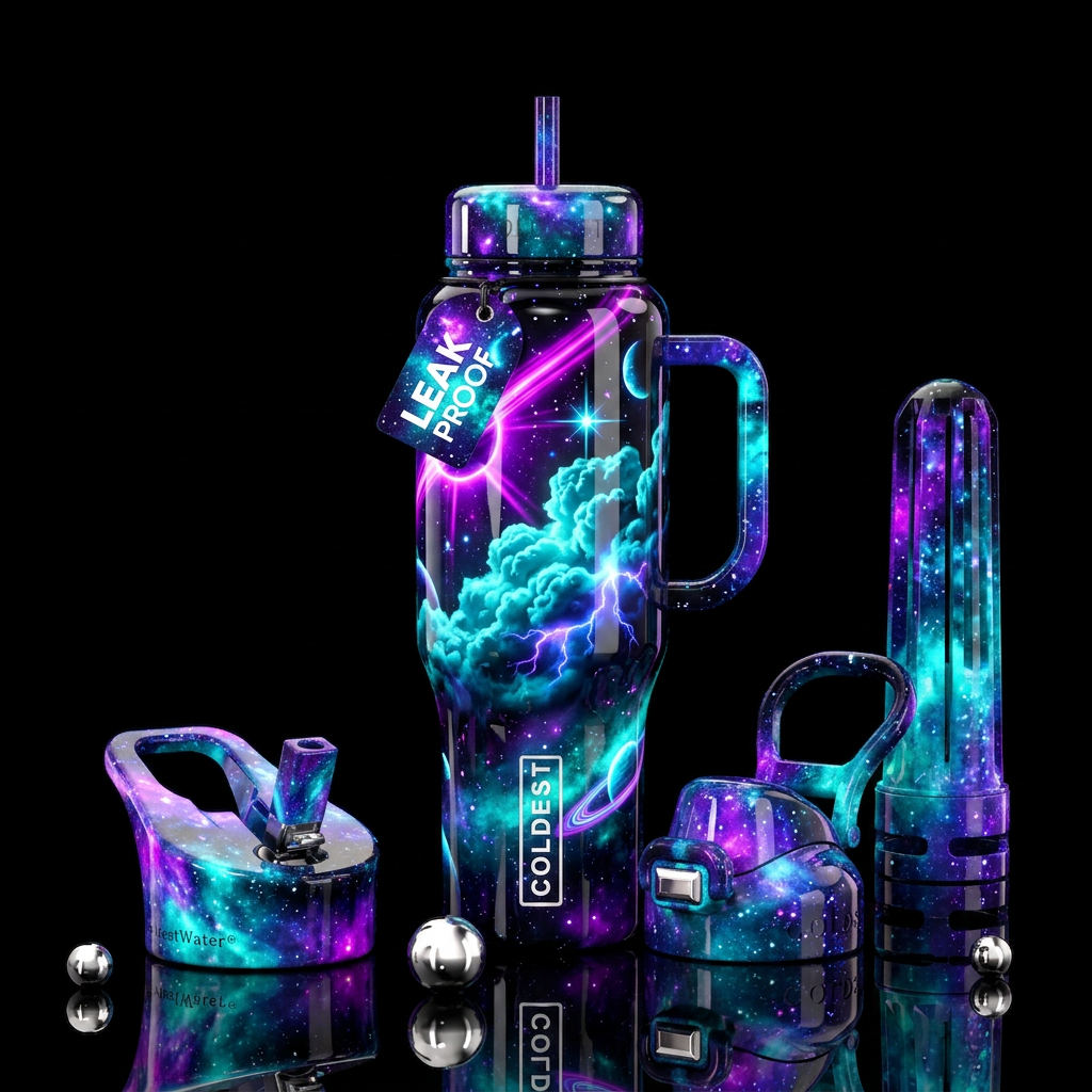 Unknown Galaxies water bottle design
