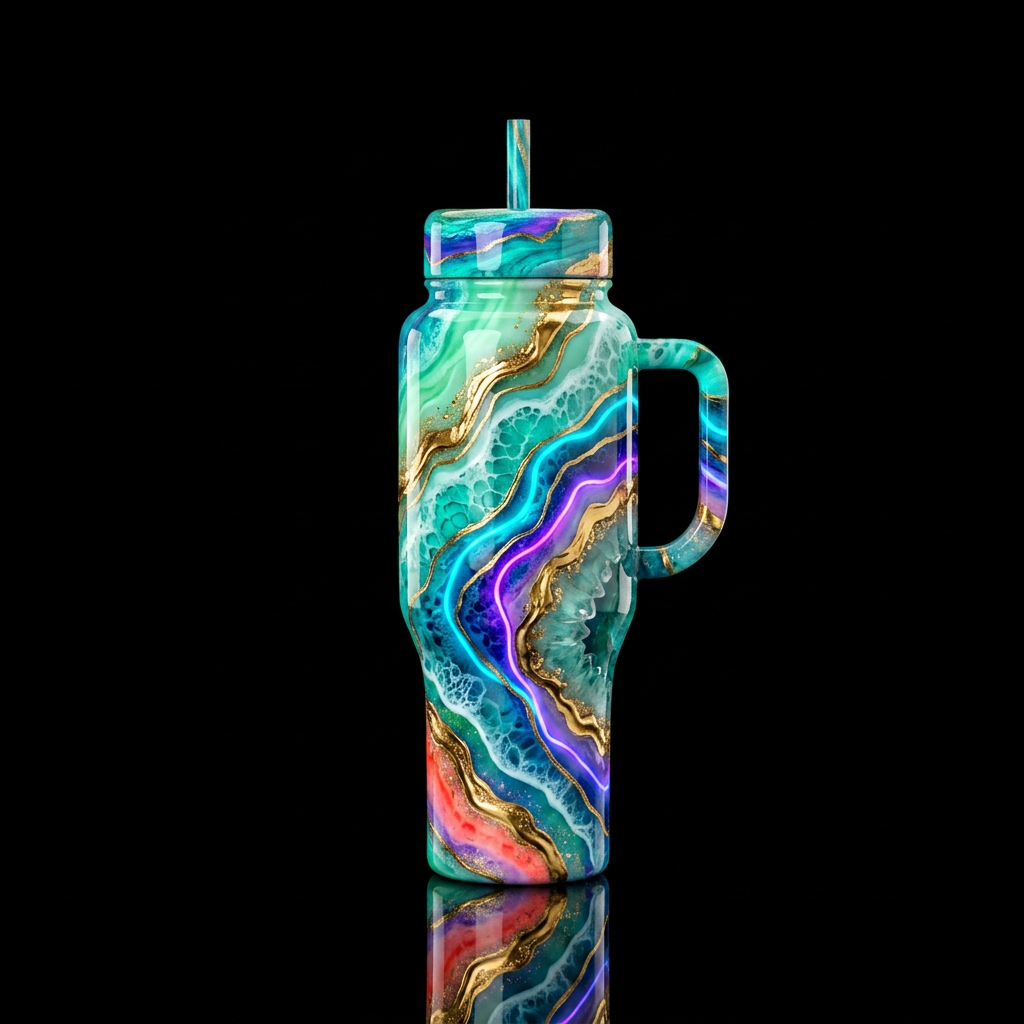Cosmic Fracture water bottle design