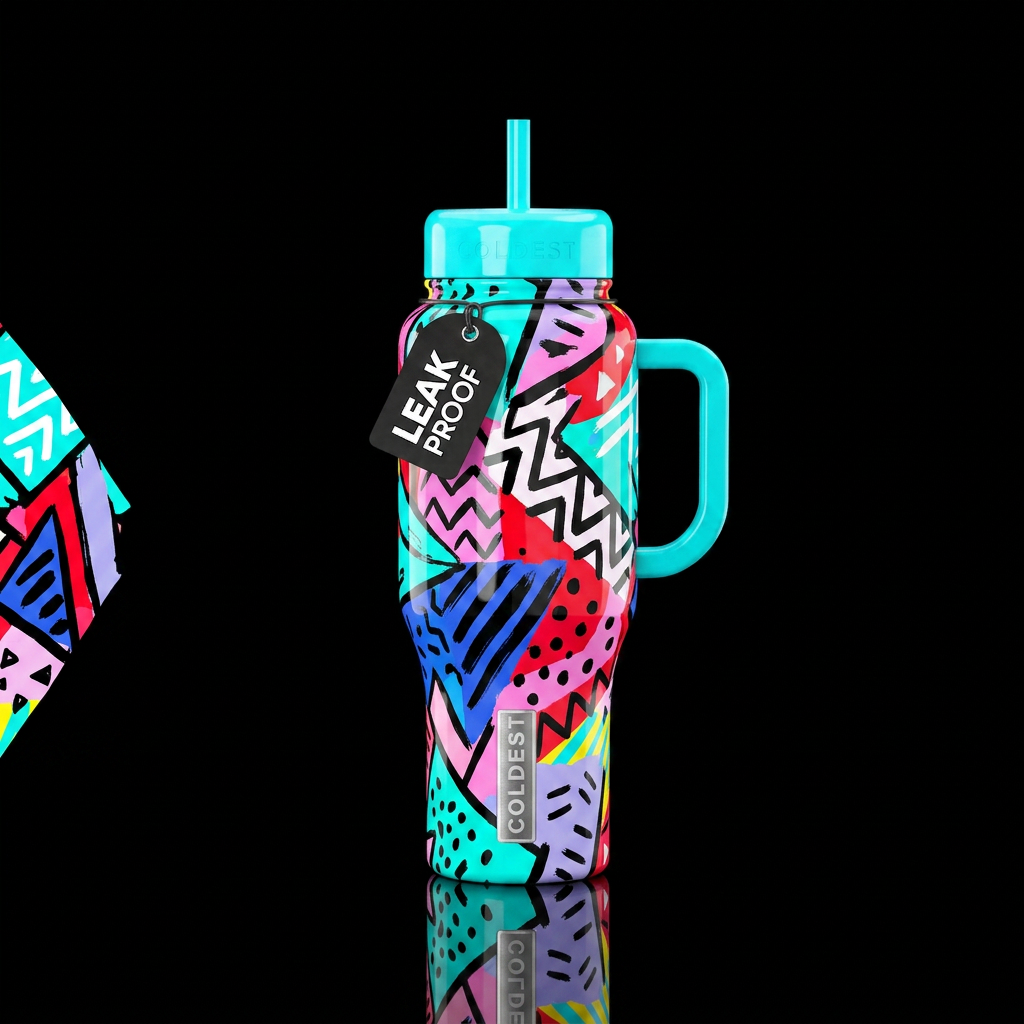 Those 80’s Baby water bottle design