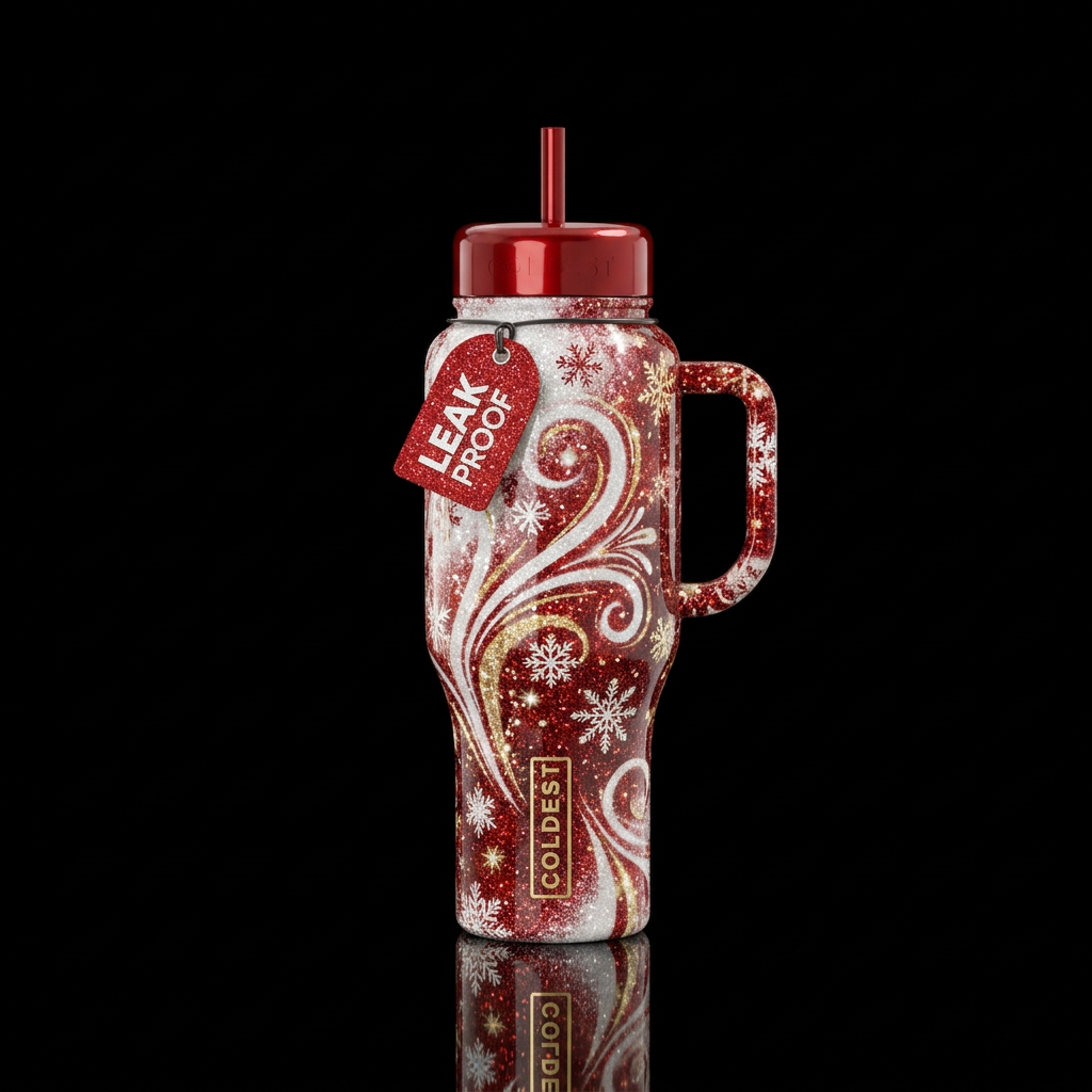 Peppermint Stardust water bottle design