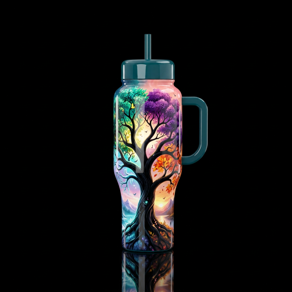 The Season Keeper water bottle design