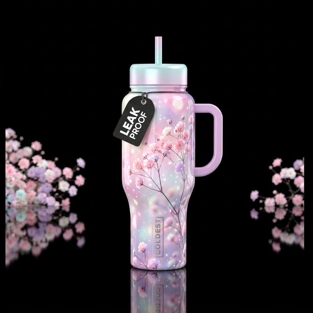 Petalicious water bottle design