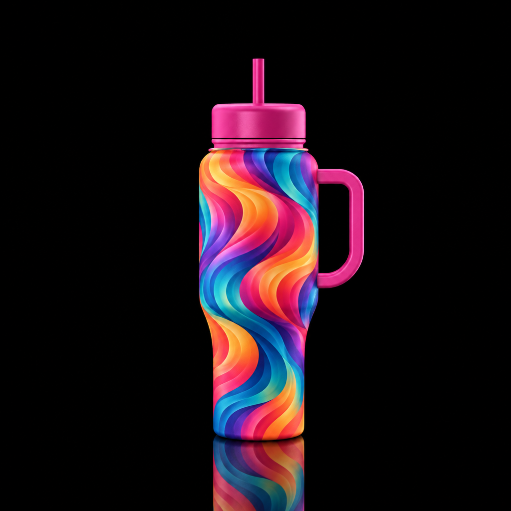 Jellybean Waves water bottle design