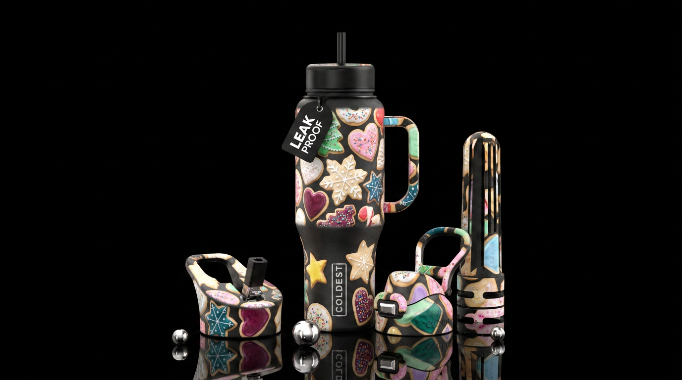 Sugar cookies water bottle design