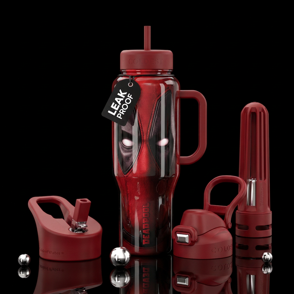 Deadpool water bottle design