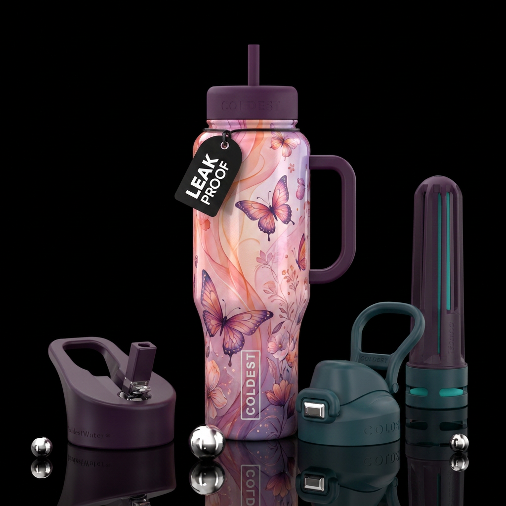 Womens health awareness water bottle design