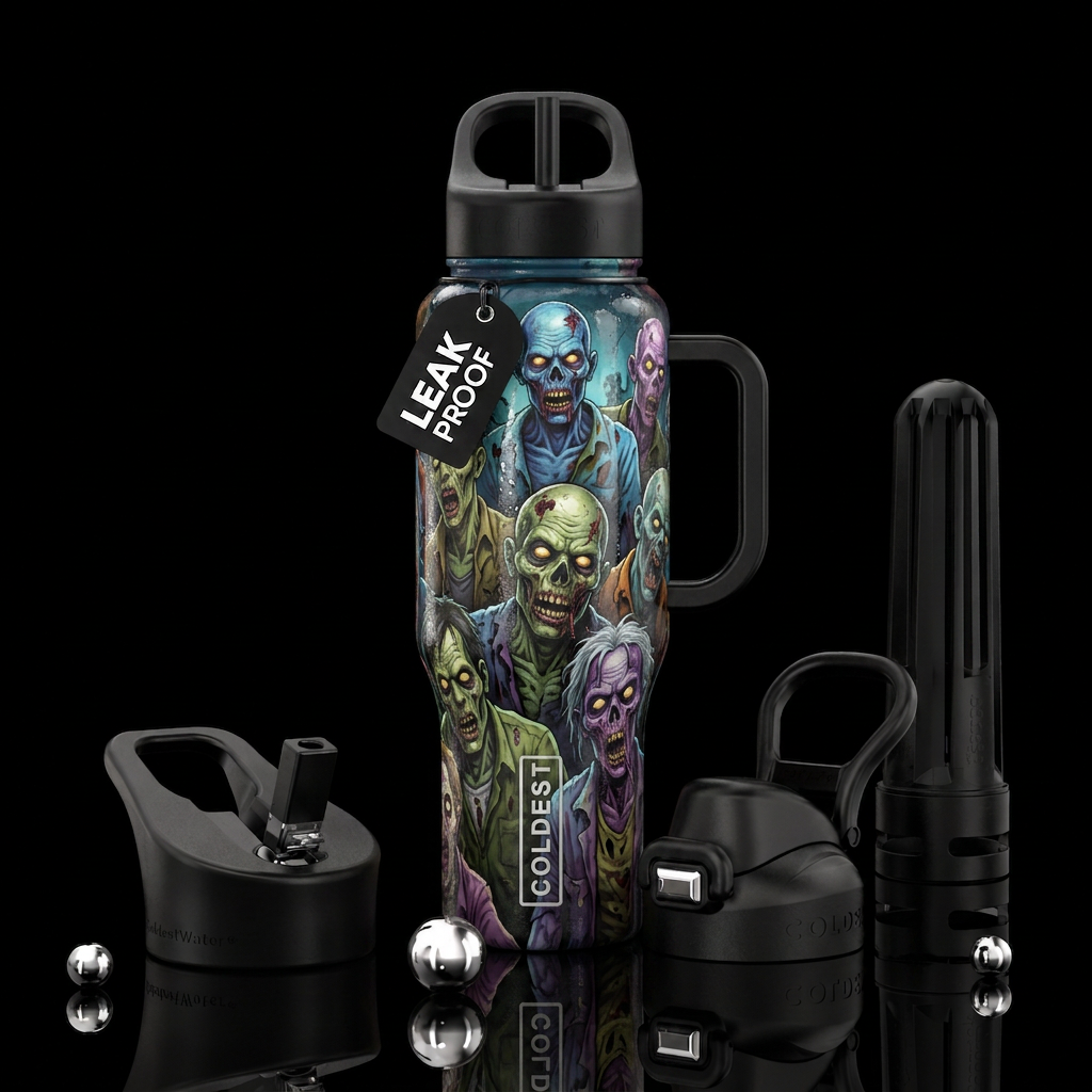 Zombies water bottle design