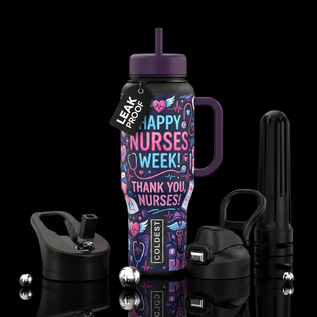 Nurses week water bottle design